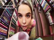 PavlovsWhore - A risky facial in the bookstore