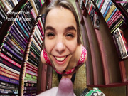 PavlovsWhore - A risky facial in the bookstore