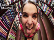 PavlovsWhore - A risky facial in the bookstore