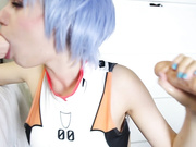 LanaRain - Slutty Double Blowjob w Ayanami Rei