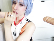 LanaRain - Slutty Double Blowjob w Ayanami Rei