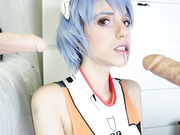 LanaRain - Slutty Double Blowjob w Ayanami Rei