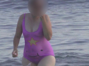 smiley swimsuit transparent when wet