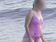 smiley swimsuit transparent when wet