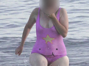 smiley swimsuit transparent when wet
