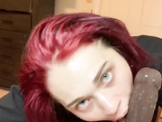 Slut sucks dildo