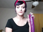 OMG THAT PERFECT ASS and She Swallows 12 Inch Dildo
