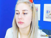 Blonde Babe Playing Her Pussy