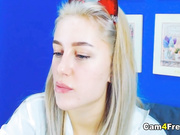 Blonde Babe Playing Her Pussy