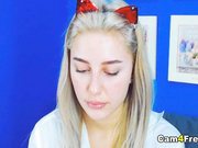 Blonde Babe Playing Her Pussy