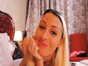 Hot Blonde In Pink Cum And Show Off Live