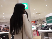 Littlesubgirl - Cucumber fucking and squirting in Supermarke