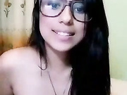 Very sexy nerd masturbating on webcam