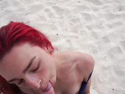 HALEY - Public BJ On The Beach