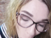 DeepBunnyHole - POV Nerdy School Girl Gagging And Swallow Cum (720p)