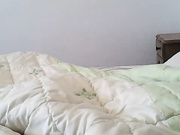 Delight busty young teen girl, handjob and vaginal riding in panty, nice jerk off