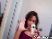 Naked In Mirror Selfie Of A Beautiful Busty Teen Babe