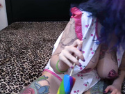 Sasha Lynne - Daddy's little girl loves candy cock
