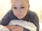 Sexy blonde teen shows off her big meaty soles during an audition