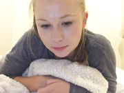 Sexy blonde teen shows off her big meaty soles during an audition