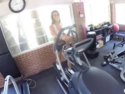 Kinky brunette Jill Kassidy sticks hard long cock down her cl..