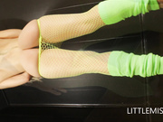 LittleMissElle Green Fishnet Booty Tease