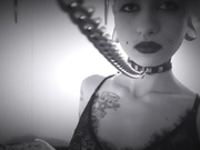 Good Kitty! Amazing Bondage Leash Blowjob by Goth Punk Slave in Stockings 1080p