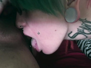Emo Scene Queen In Glasses Gives Sloppy Blowjob w Rimming and Creamy Ending 1080p