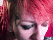 Hot Goth Girl Smokes Cigarettes and Cock + Uses Her Split Tongue Like A Pro 1080p