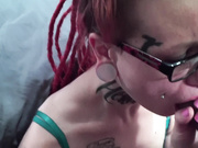 Tattooed Teen With Nice Tits Loves Her Messy Facial and Cum Covered Glasses 1080p