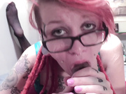 Tattooed Teen With Nice Tits Loves Her Messy Facial and Cum Covered Glasses 1080p