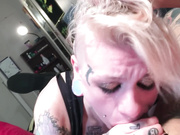 Drooling Gag Deepthroat From Tattooed Emo Punk In Thigh High Socks & Boots 1080p