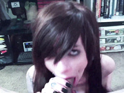 Gorgeous Tattooed Emo Slut In Purple Stockings Sucks Like A PRO & Swallows 1080p