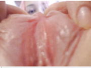 little_16 (CB) pussy spread clit close up