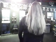 Blonde Flashing In Public Bar