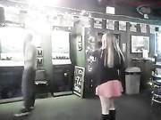 Blonde Flashing In Public Bar