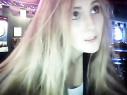Blonde Flashing In Public Bar