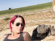 Bibixxx - Offentlich am Elbstrand!! 2 Madels - 2 Orgasmen!!!!!
