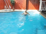 my_house_is_hot girl and 3 guys in pool