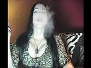 Smoking on human ottoman