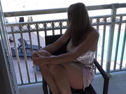 JennyJinx - Public Beach Balcony Masturbation Dildo