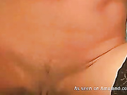 Latina chick inserts her dildo in her pussy and ass