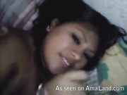 Chubby Mexican GF sucking cock in POV video