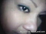 Chubby Mexican GF sucking cock in POV video