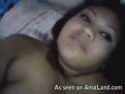 Chubby Mexican GF sucking cock in POV video