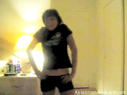 Tiny Asian teen striptease