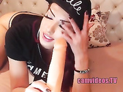 amberely dildo blowjob