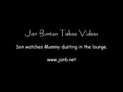 Jan Burton - Son watches Mummy dusting the house
