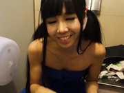 LittleSubGirl - Slutty Asian Squirting In Busy Public Bathroom - Premium Video