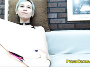 Blue Hair Emo Teen with Blue Eyes Left Me Speechless
